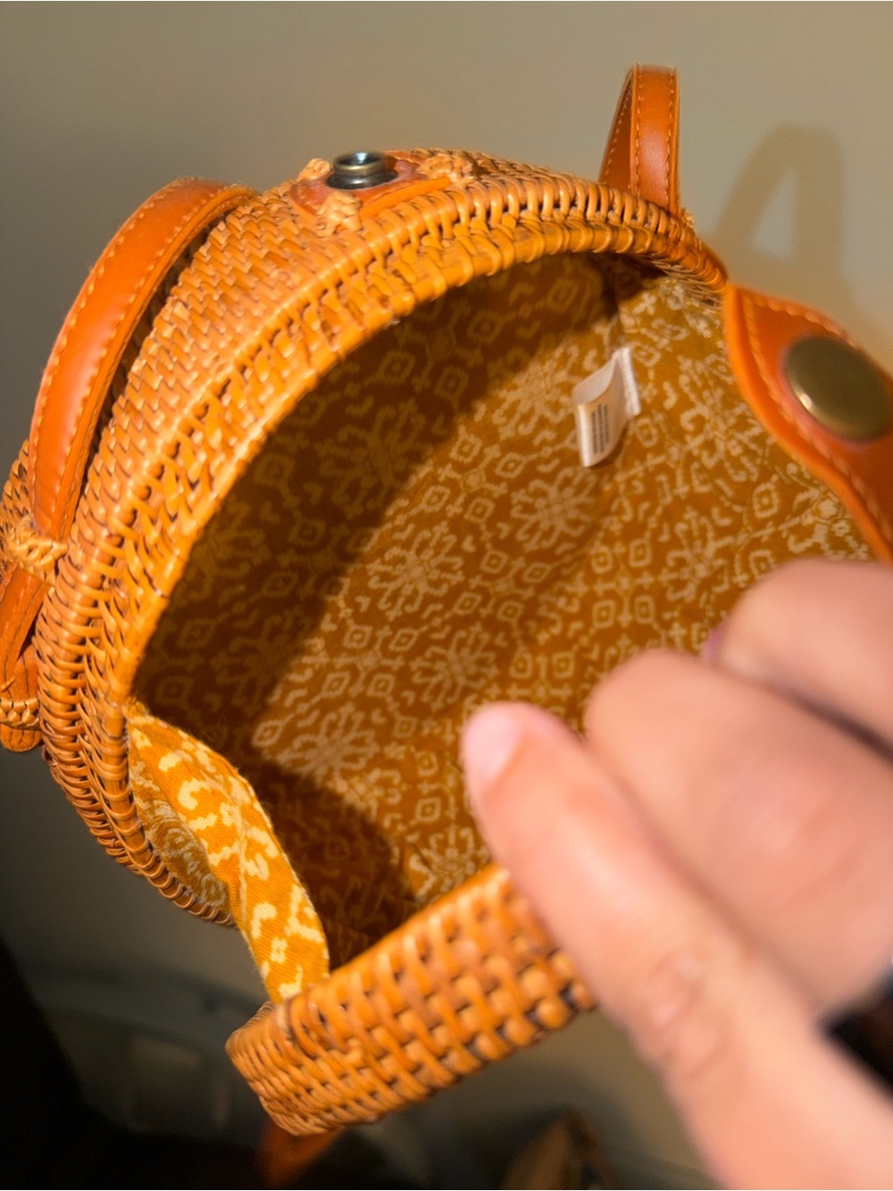 Anthropologie Lilian Woven Crossbody Round Bag - Picture 6 of 9
